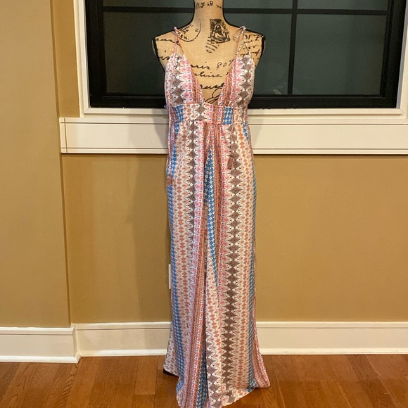 LULU'S Colorful! Indian Block Print Summer Maxi Dress. Sz Small. EUC - Picture 4 of 7